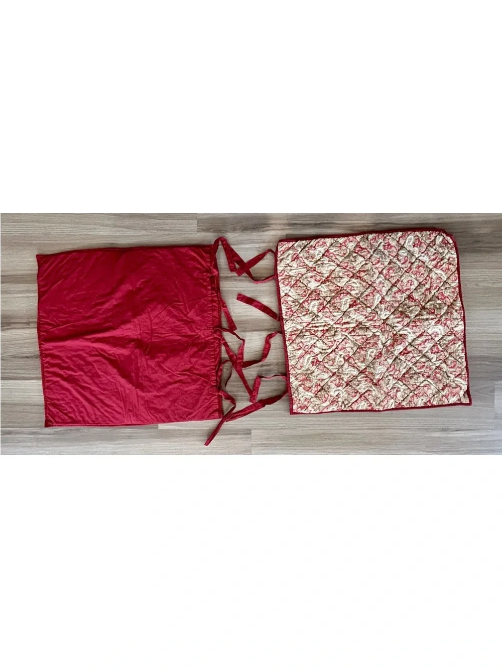 Pottery Barn Euro Sham Set of 2 Georgia Quilted Red And Paisley  26 x 26 Inches